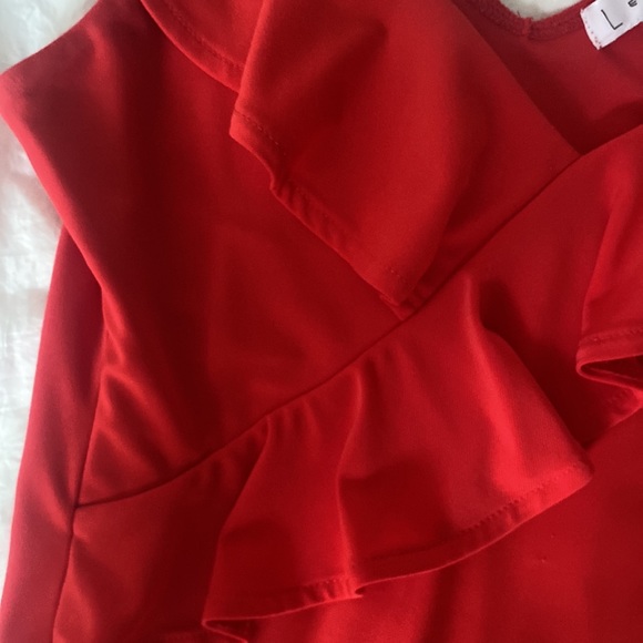 Leith Red ruffle bodysuit - Picture 3 of 4